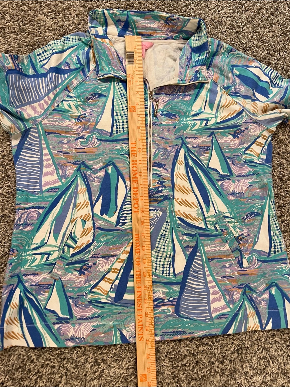 Lilly Pulitzer “About time” Skipper Popover Summer layer XL - Picture 5 of 6